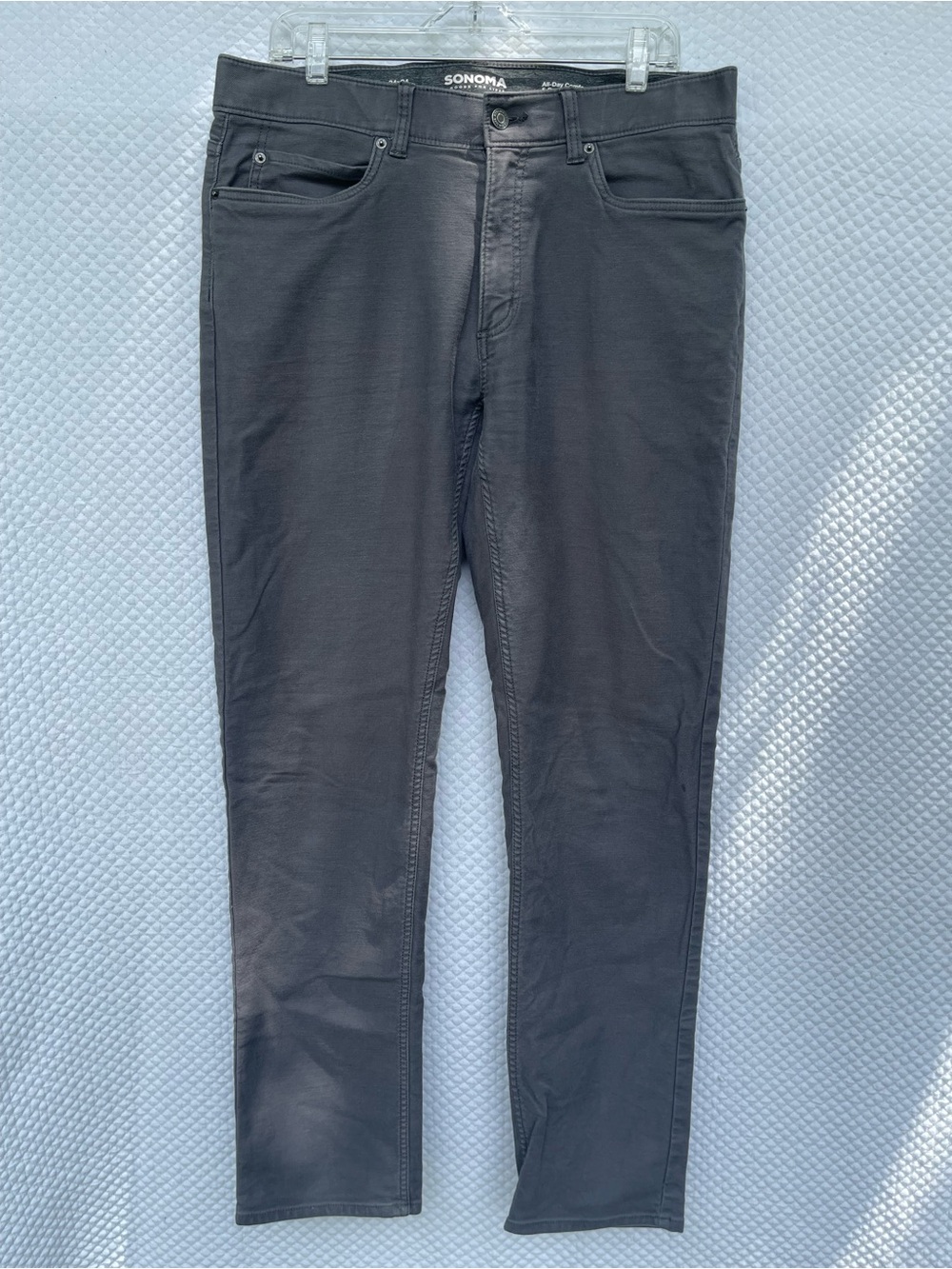 Sonoma Goods for Life Men’s All-Day Comfort 5-Pocket Pants Gray 34x34